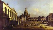 Bernardo Bellotto The New Market Square in Dresden. USA oil painting artist